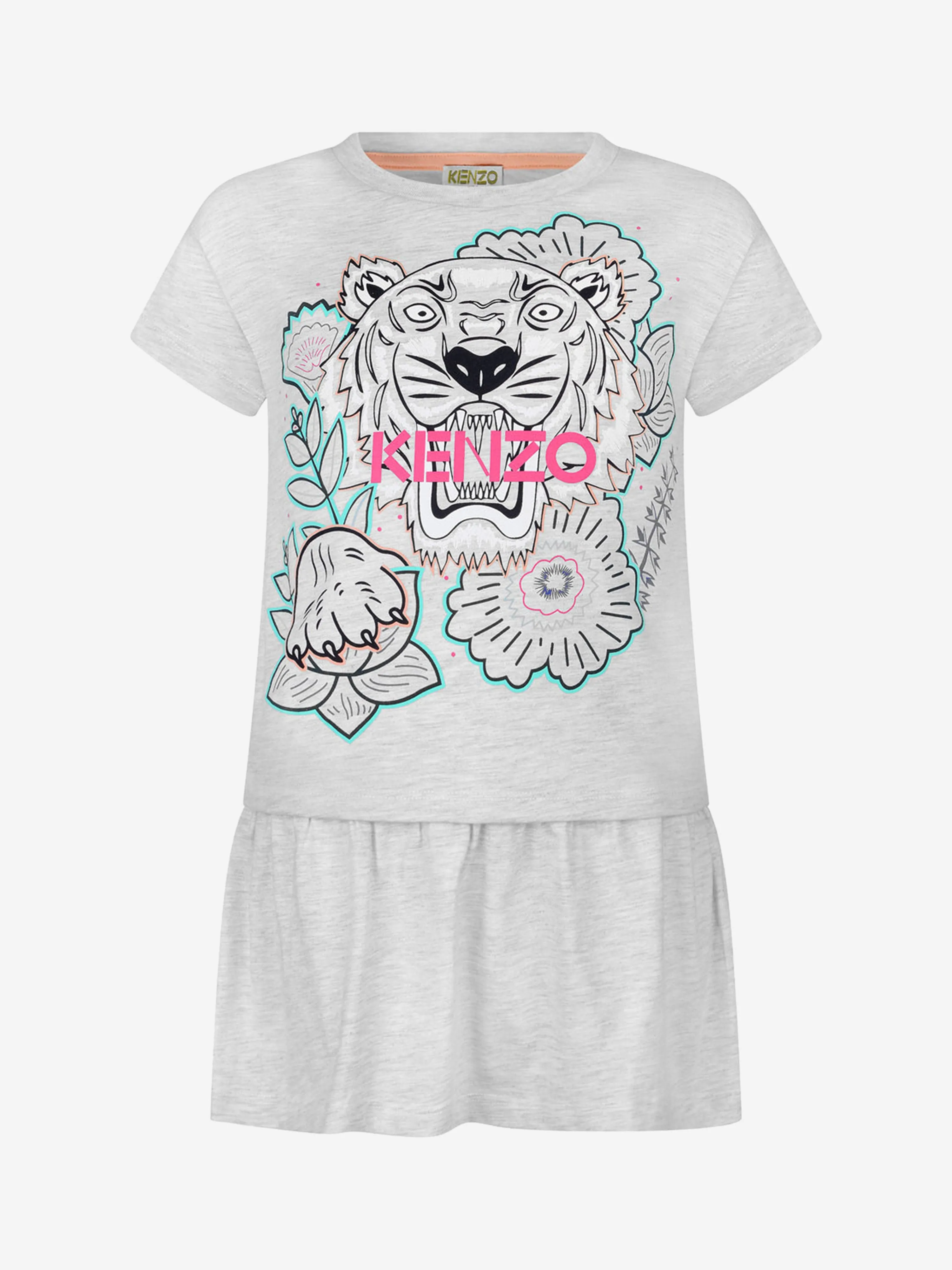 KENZO Girls Dress - Cotton Tiger Dress