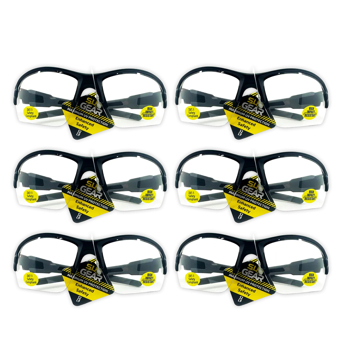 Polycarbonate Lenses Sungear Assortment - 6 Pieces Per Pack 50252